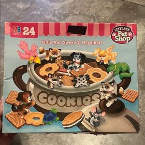 Littlest Pet Shop Cookie Puzzle COMPLETE 1993 Milton Bradley 24 Pieces Collector